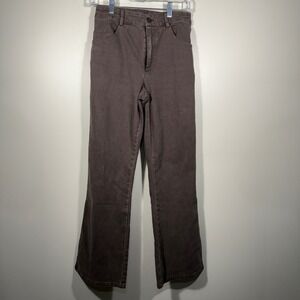 YFB Young Fabulous & Broke Pants‎ Womens Size S Brown Flare Leg Elastic Waist